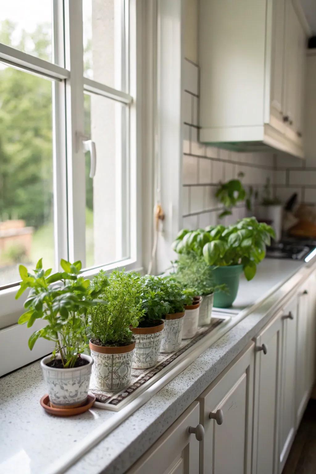 Greenery brings a refreshing touch to any space.