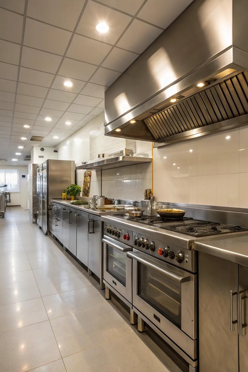 Lighting that brings out the best in stainless steel.