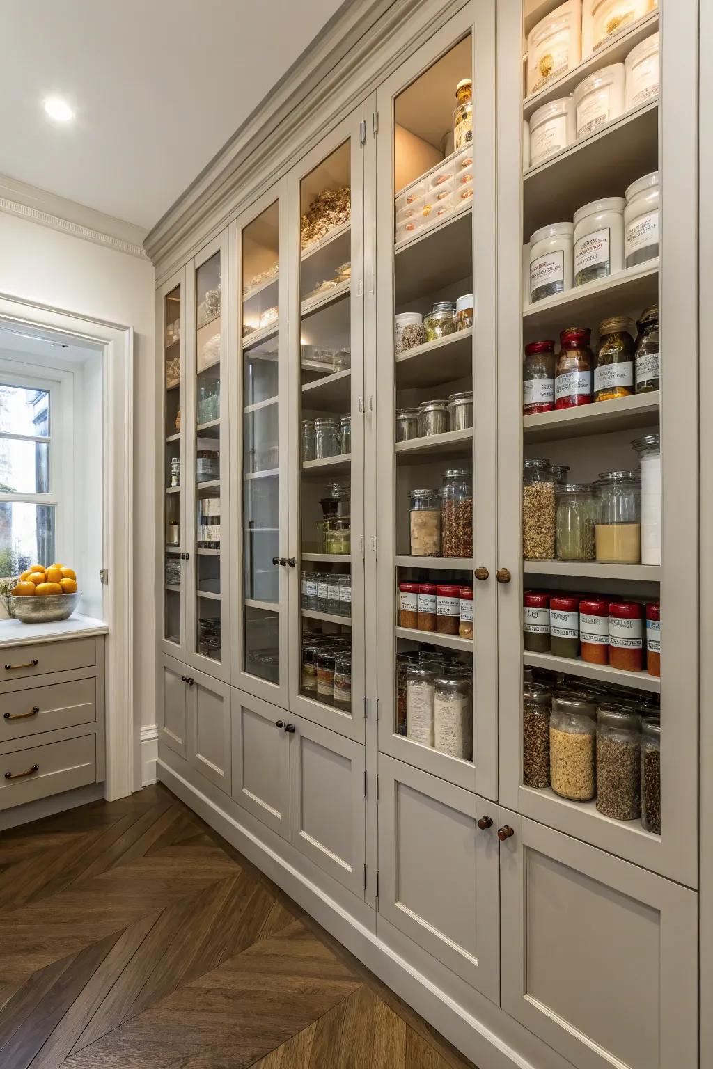 Custom cabinetry offers tailored solutions for unique spaces.