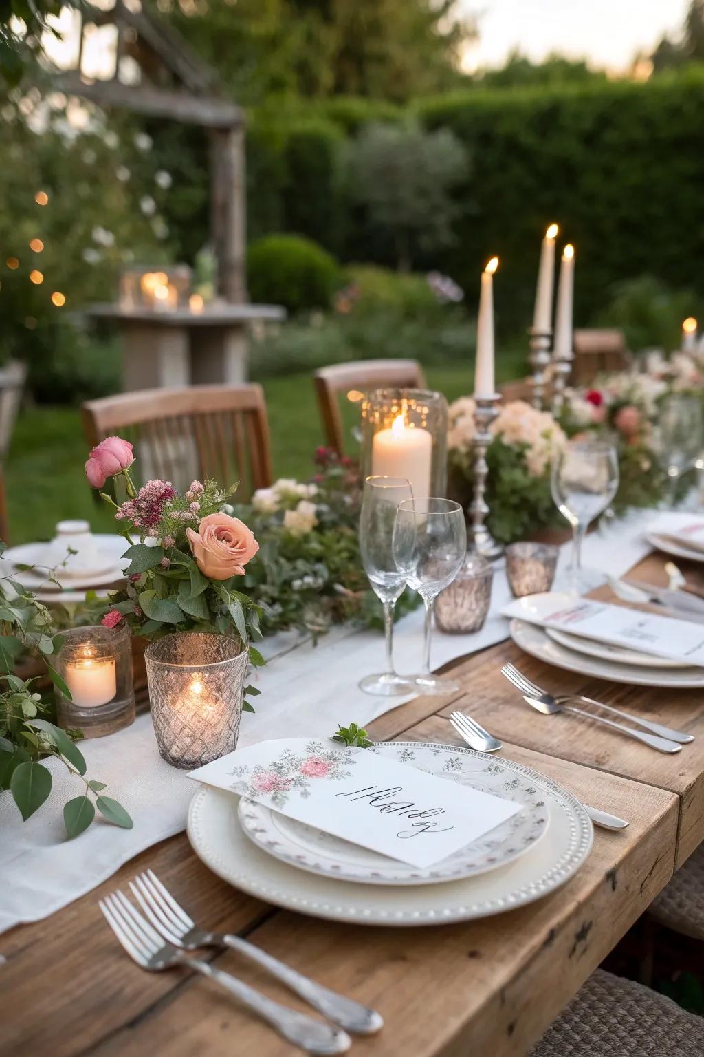 Personalized settings make each guest feel cherished.