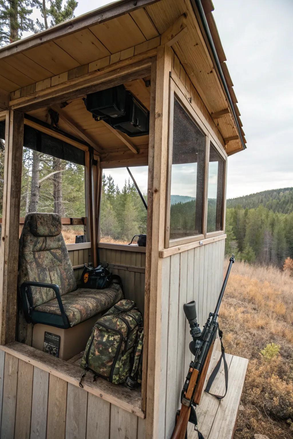 Weather-proof windows offer flexibility and protection.