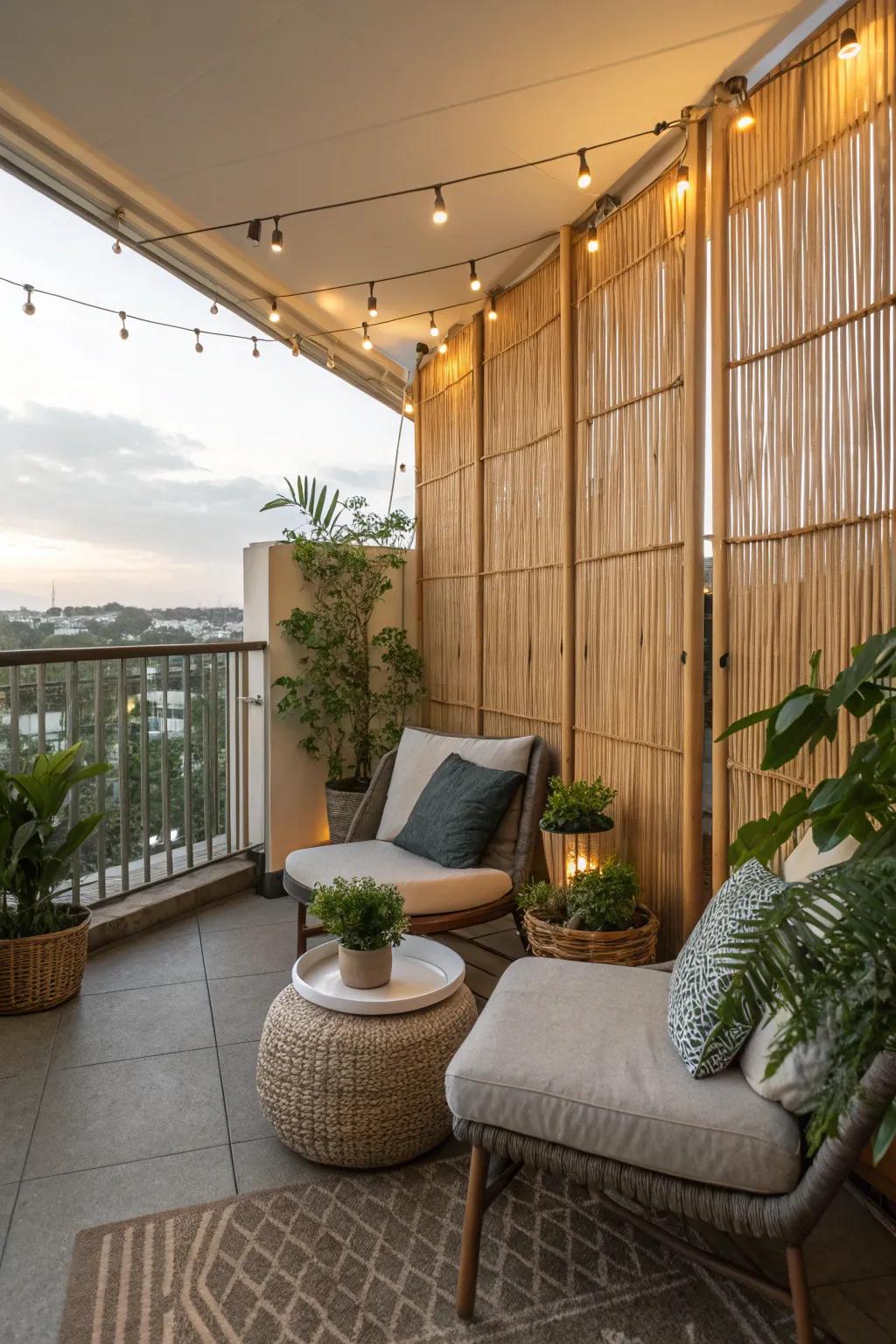 Maintain privacy while enjoying the open air with stylish screens.
