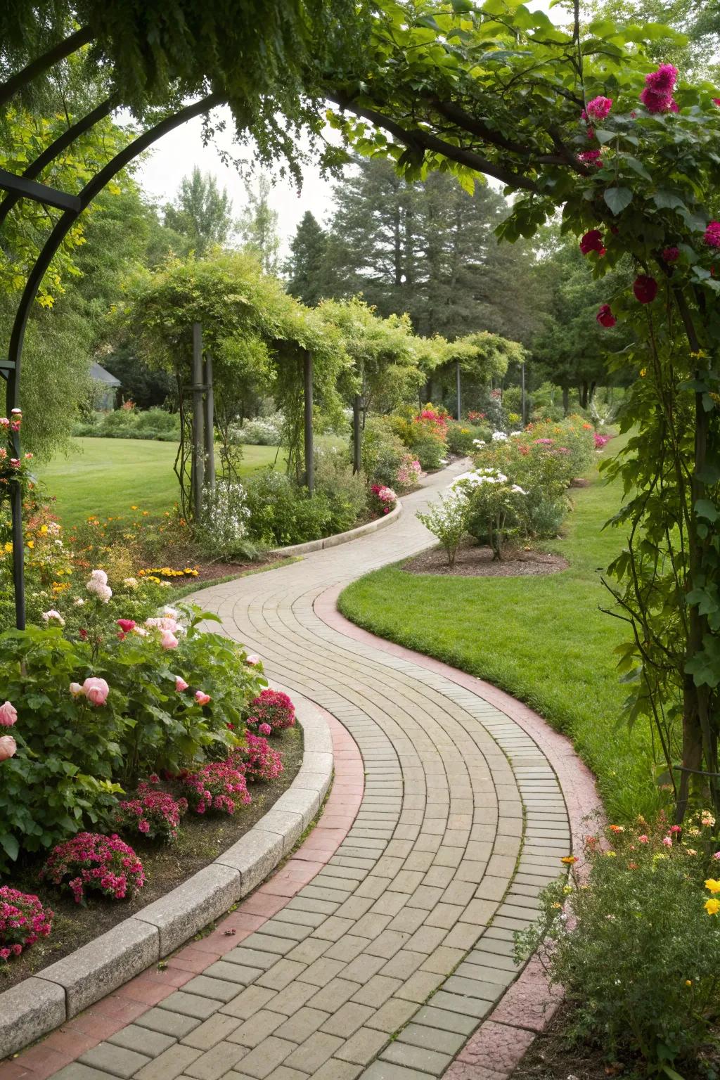 Invite whimsy with curved, organic path edges.