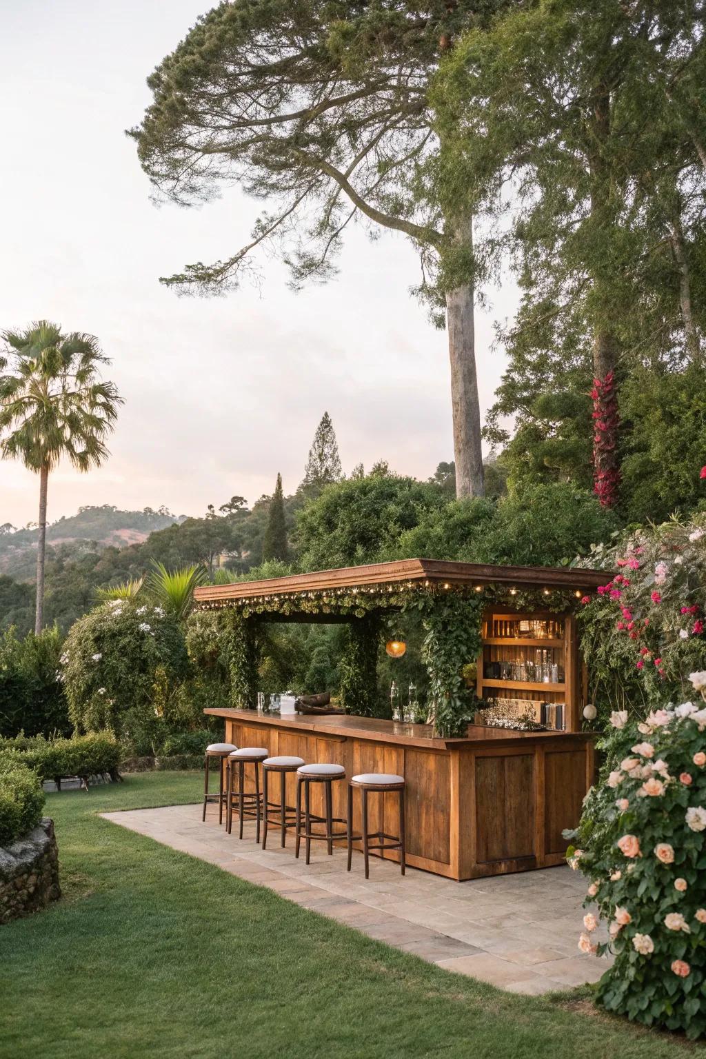 Enjoy the outdoors with an open-air bar.