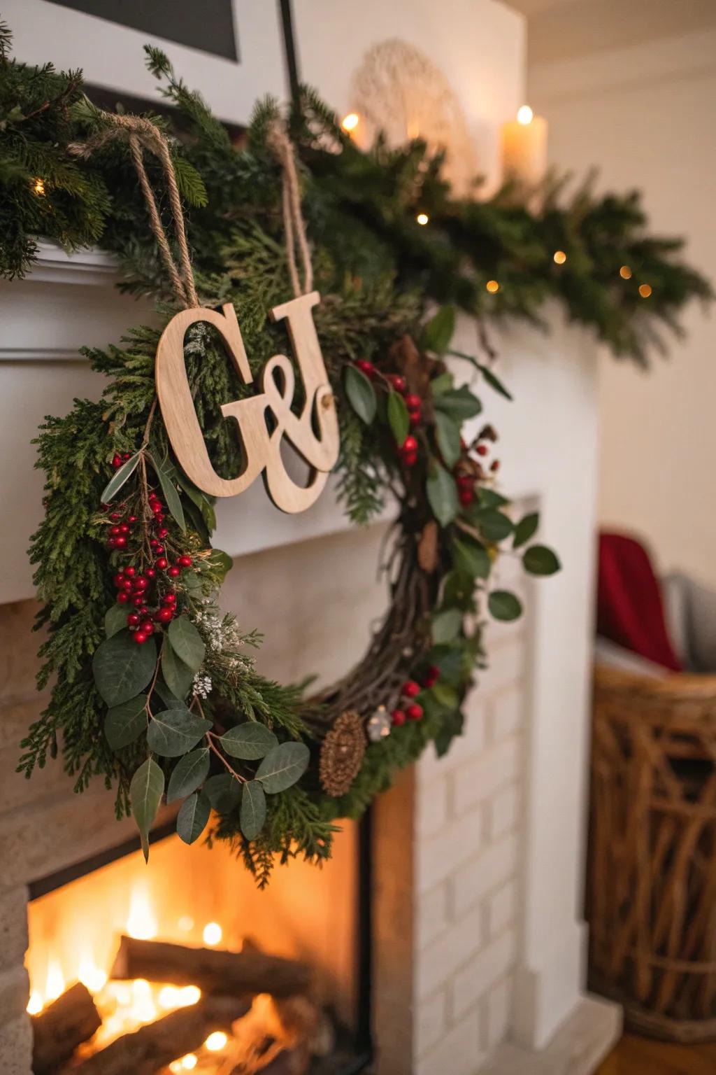 A personalized wreath that tells a story.