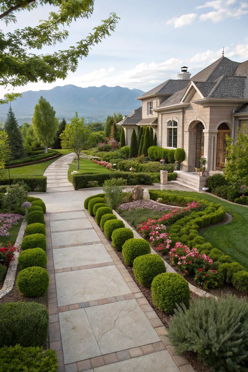 A symmetric design that exudes order and harmony in a Utah front yard.