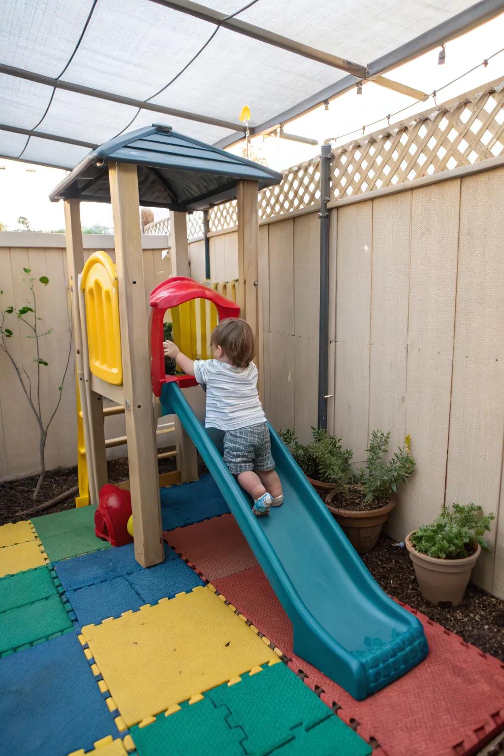 Slides and climbing structures offer fun and development in one.
