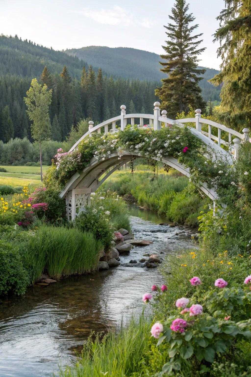 A garden arch bridge brings elegance and a sense of flow to your outdoor area.