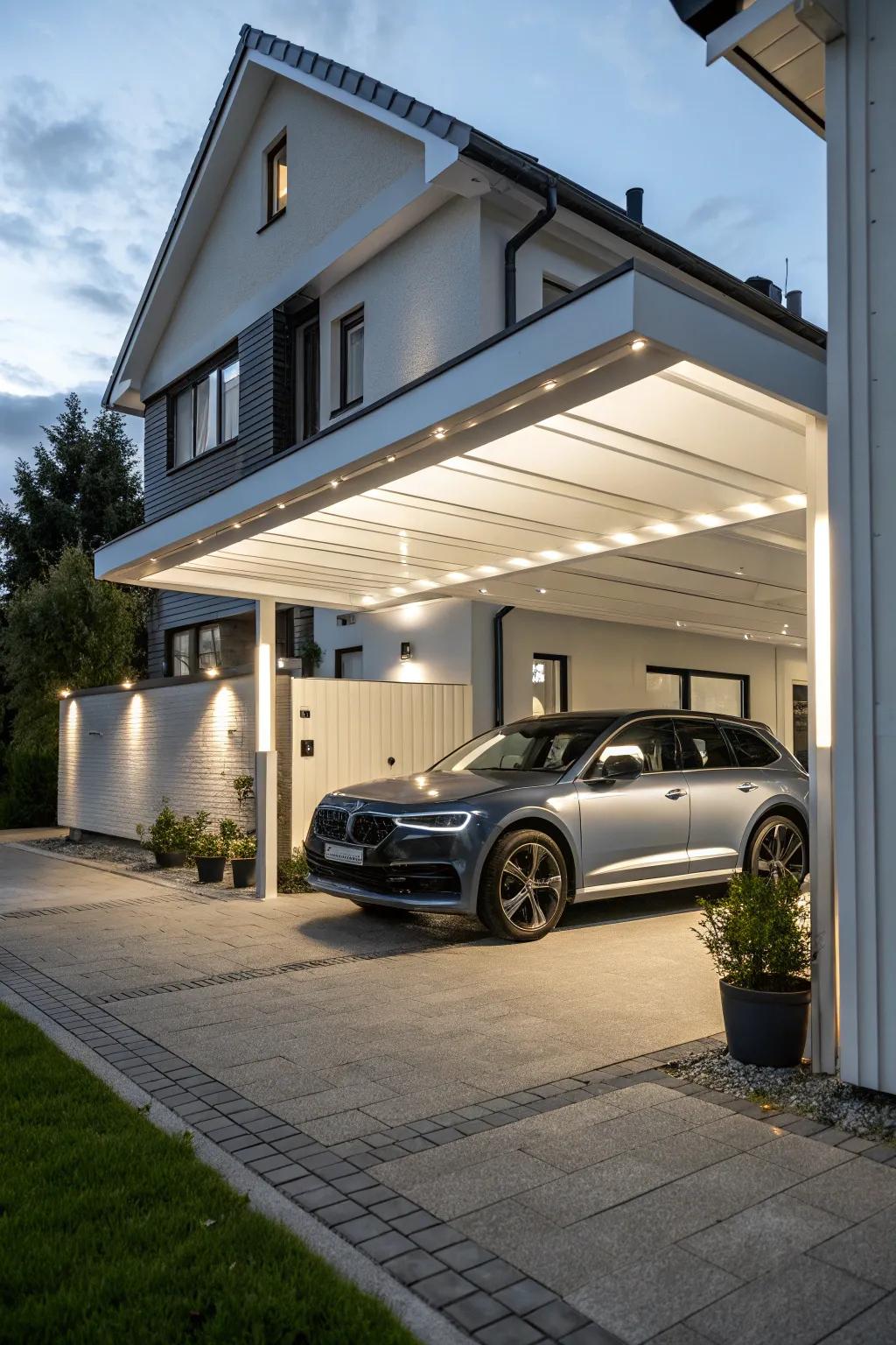 Smart tech enhances convenience and security.