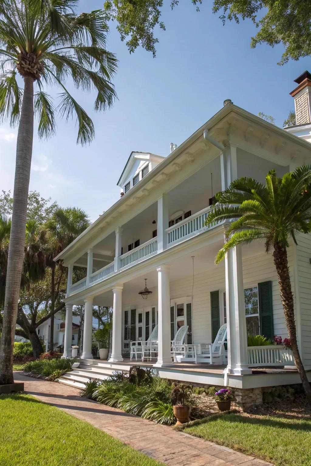 White exteriors help keep Florida homes cool and timeless.