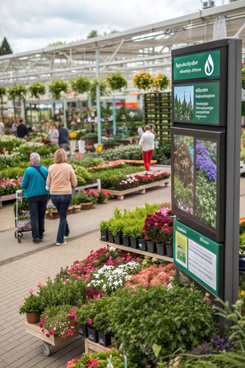 Digital displays offer dynamic information to enhance customer experience.