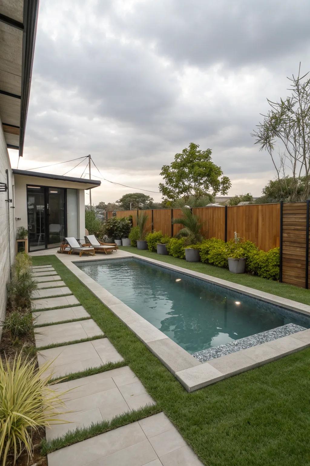 A clever compact lap pool design for small spaces.