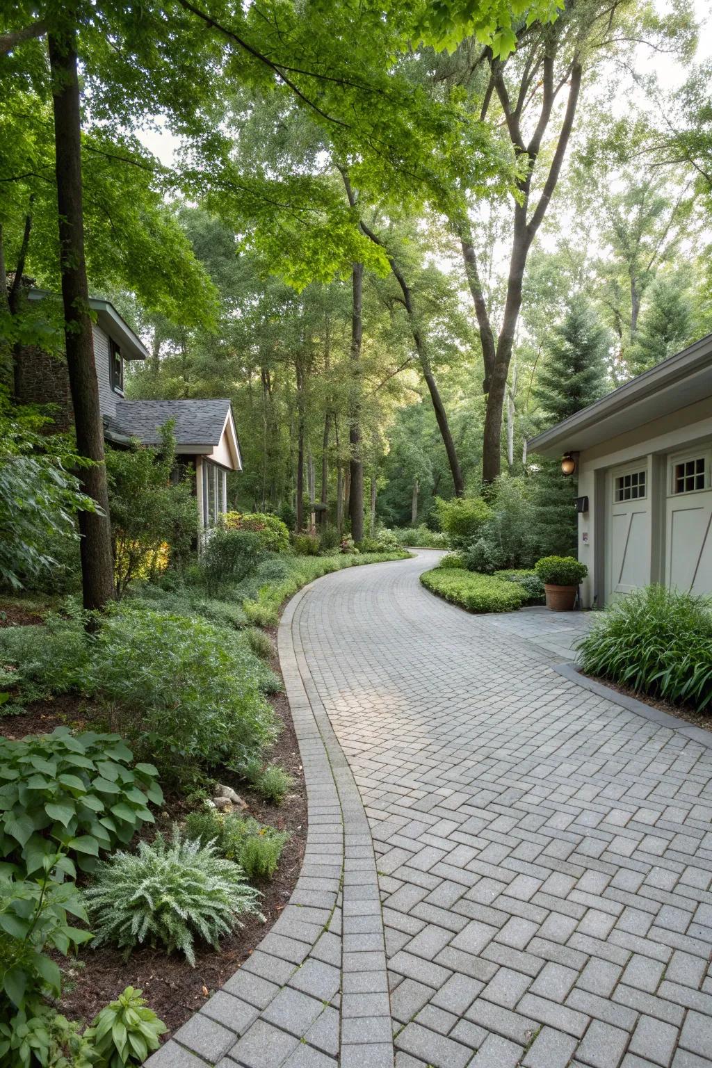 Permeable pavers offer an eco-friendly driveway solution.