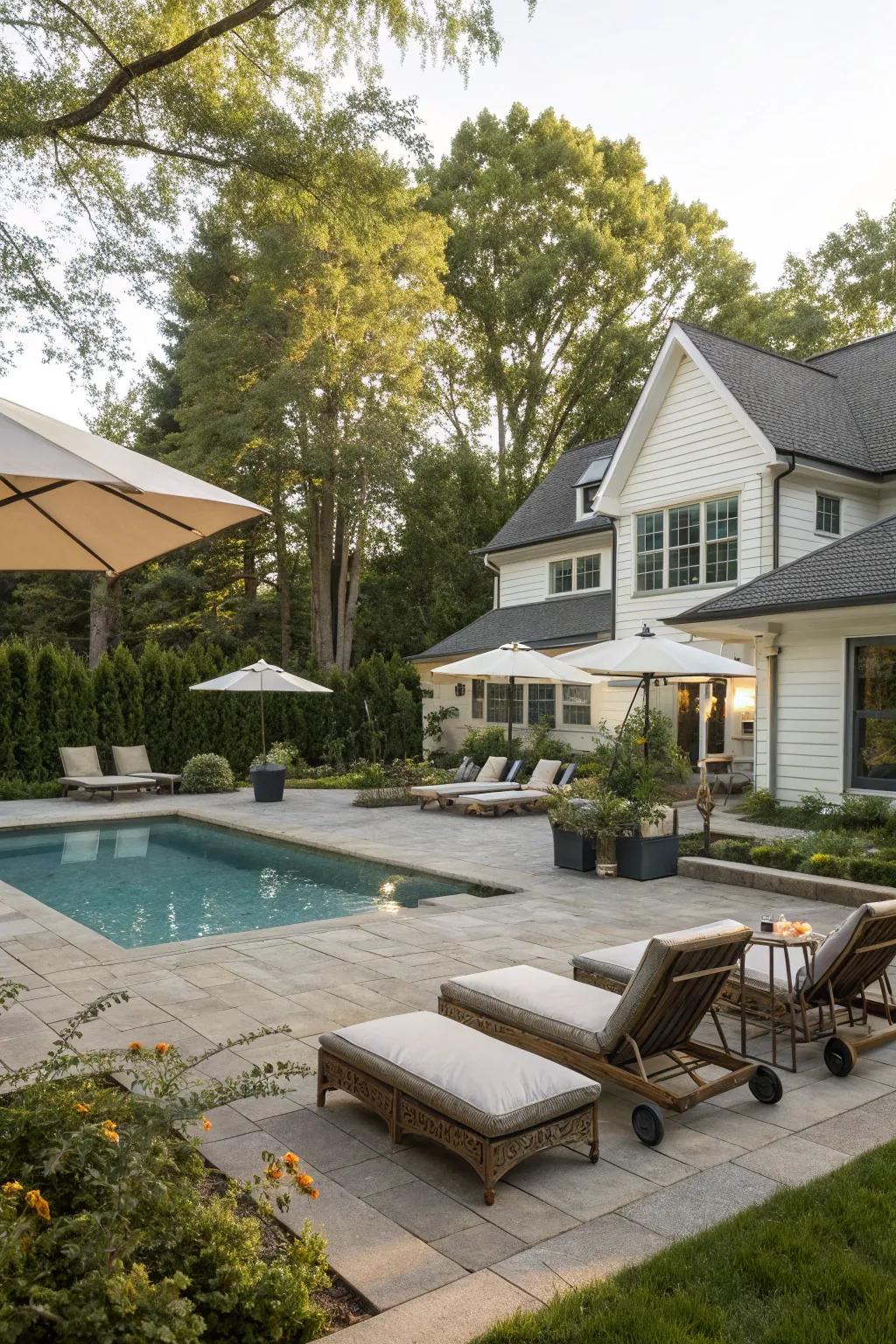 Elevate your poolside comfort with chic outdoor furniture.