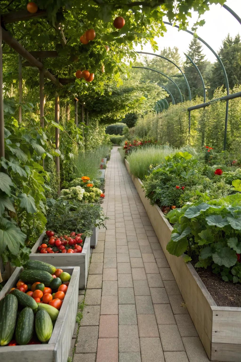 Edible walkways for a bountiful surprise.