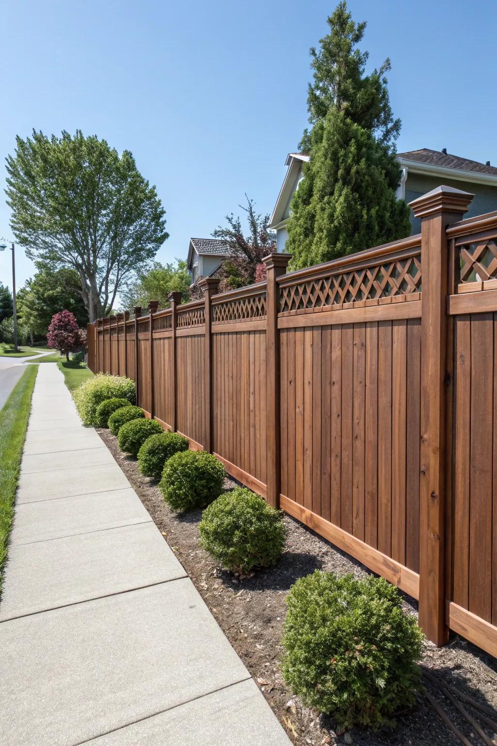 A good neighbor ipe wood fence offers beauty and balance for both sides.