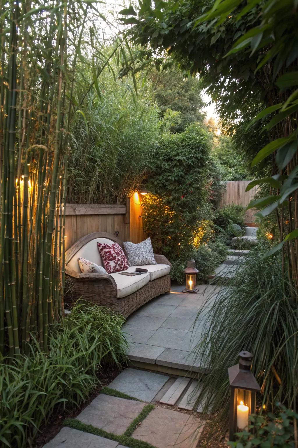 Find solitude in a beautifully secluded garden nook.