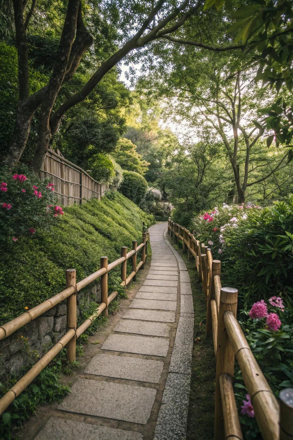 Bamboo railings add an exotic, eco-friendly touch.