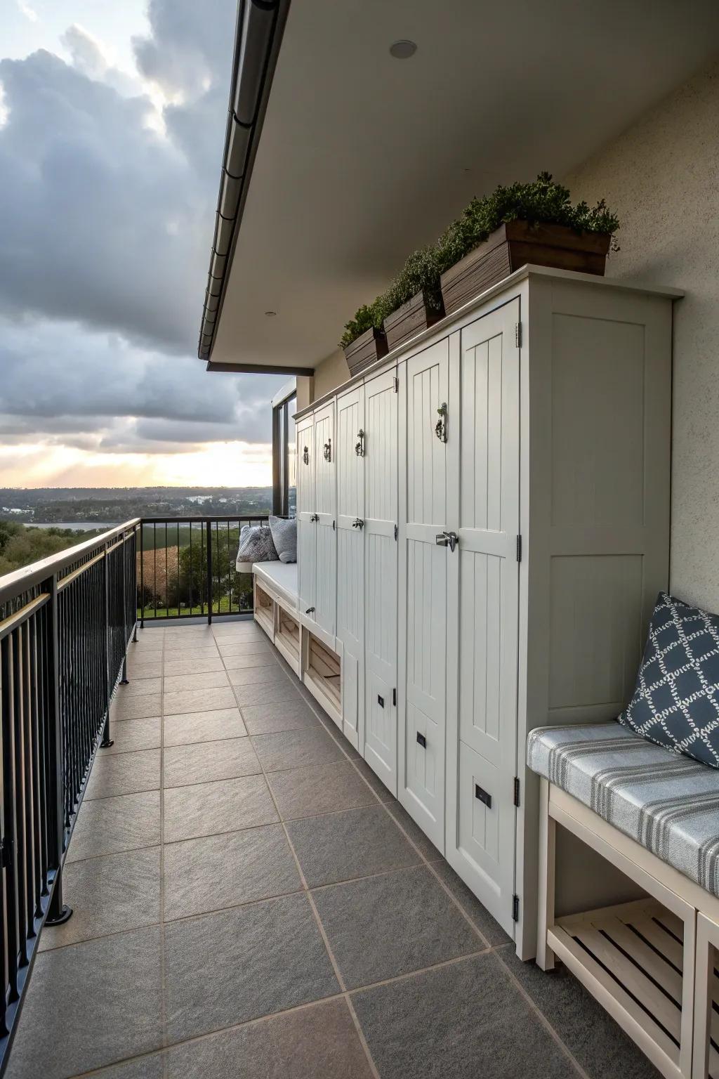 Weatherproof solutions protect your balcony storage.