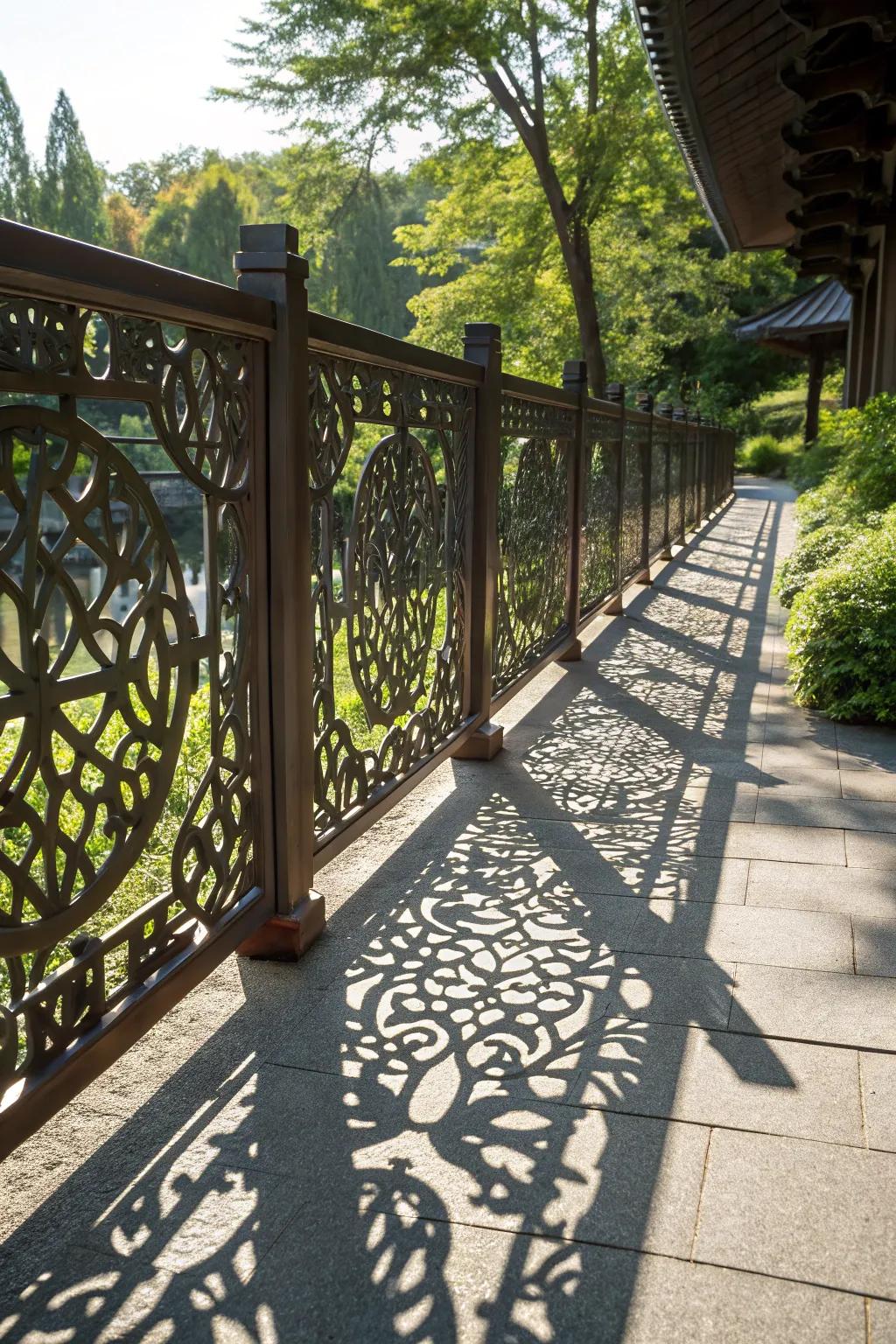 Add an artistic flair with decorative fence panels.