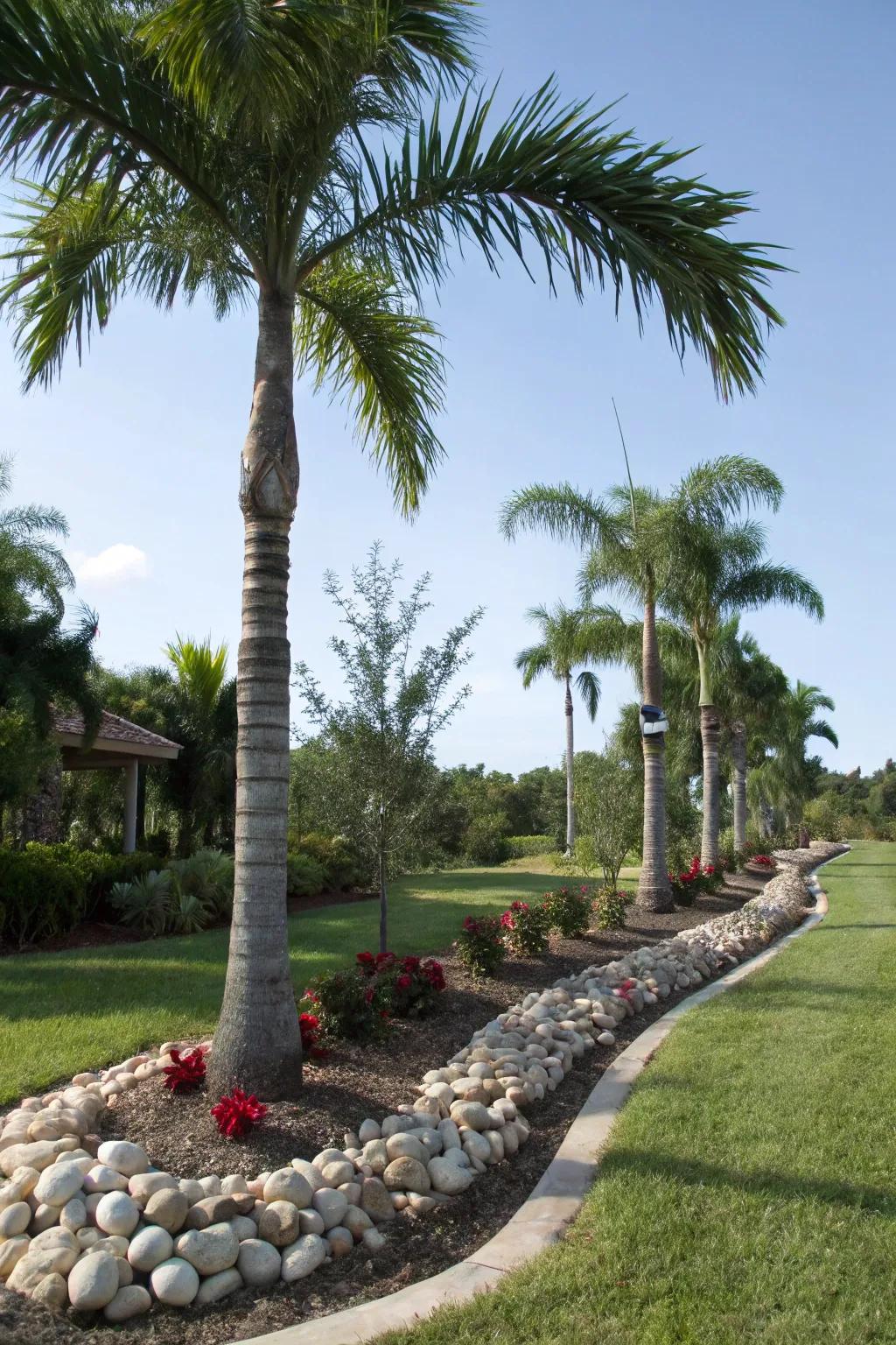 Enhance your garden with rock features.