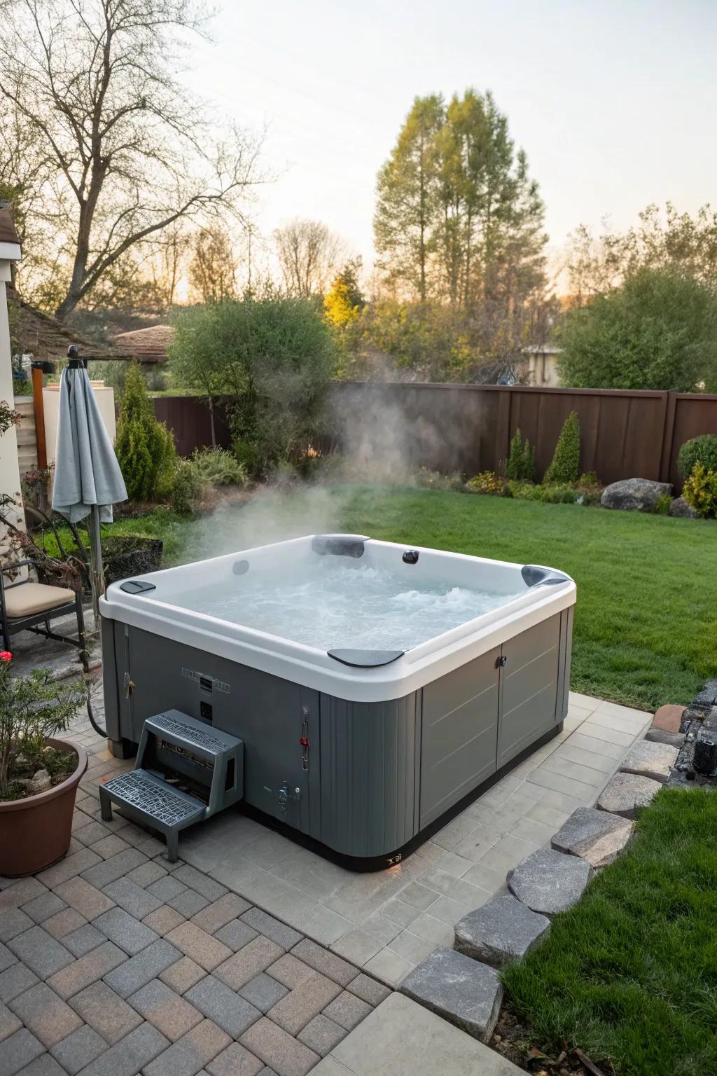 Portable pads offer flexibility and ease for changing your hot tub's location.