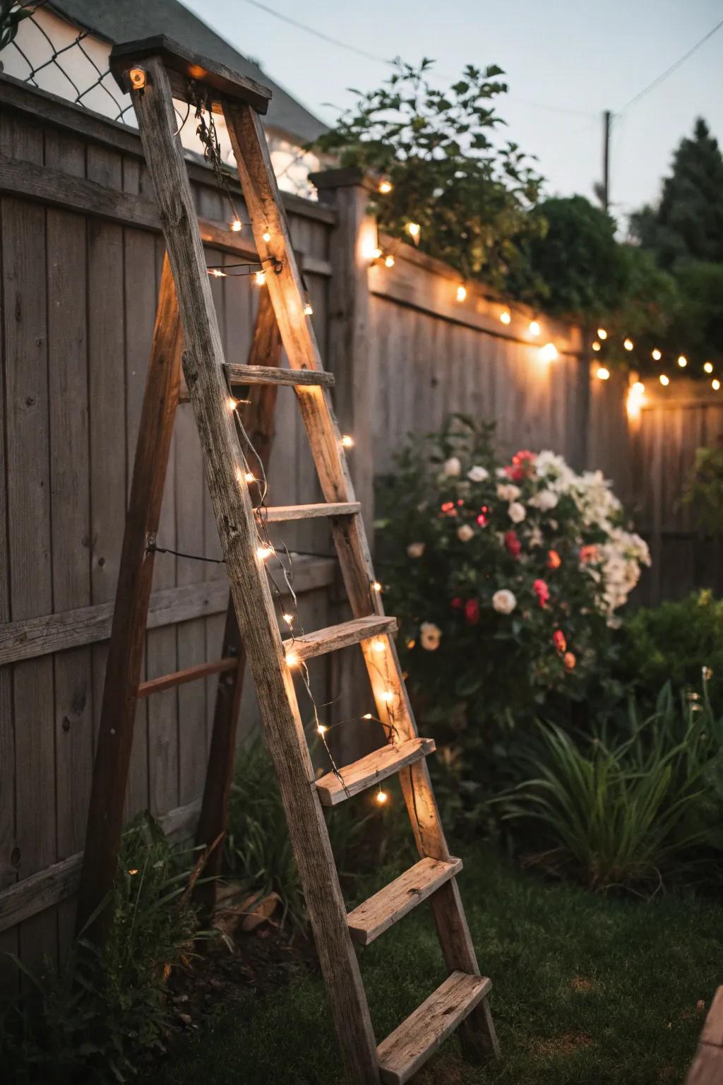 Light up your nights with a ladder lighting fixture.