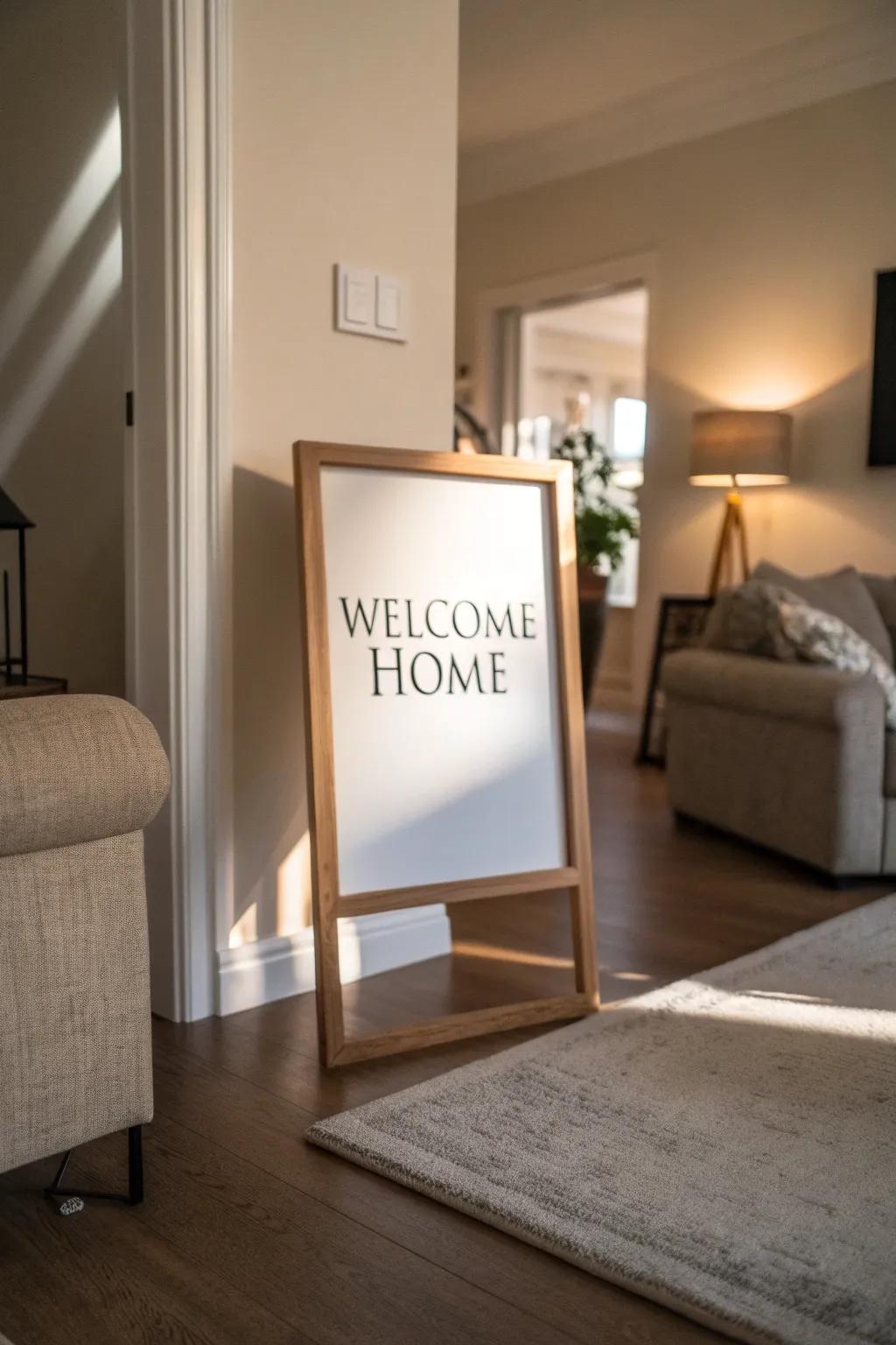 A simple yet elegant minimalist sign.