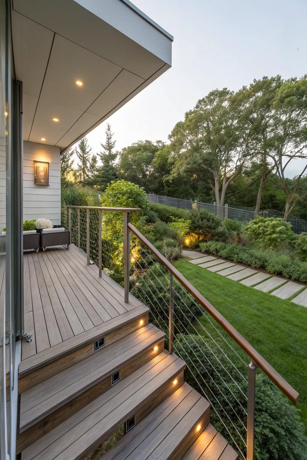 Stylish design features can elevate the look of your deck.