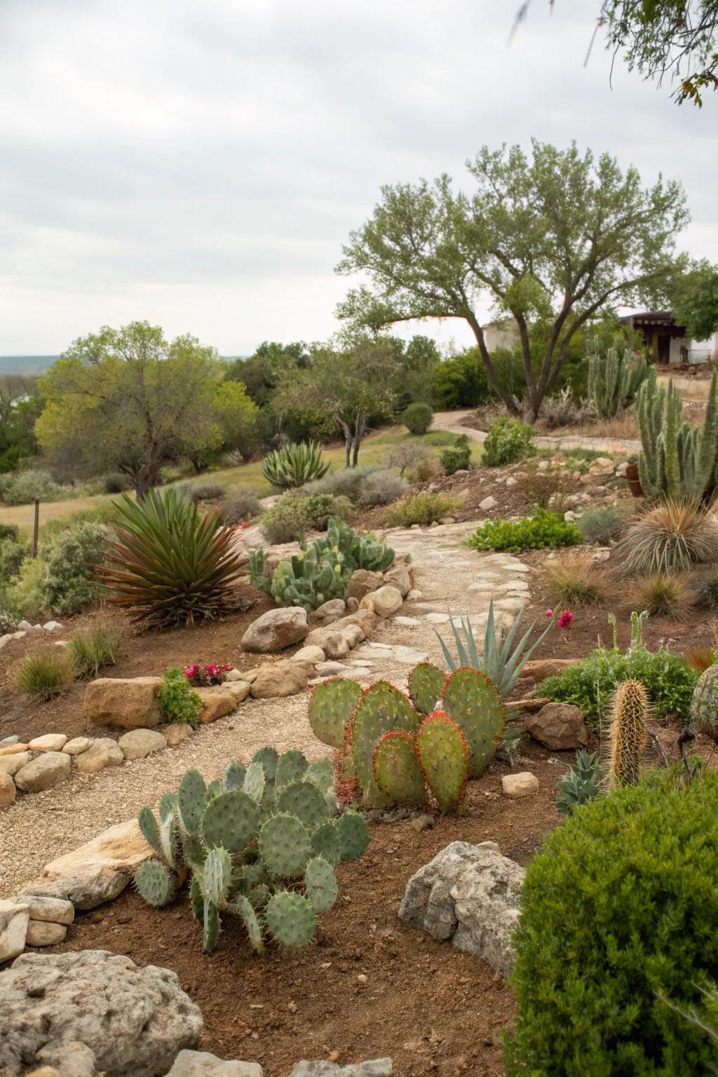 Cacti bring unique texture and ease of maintenance to the garden.