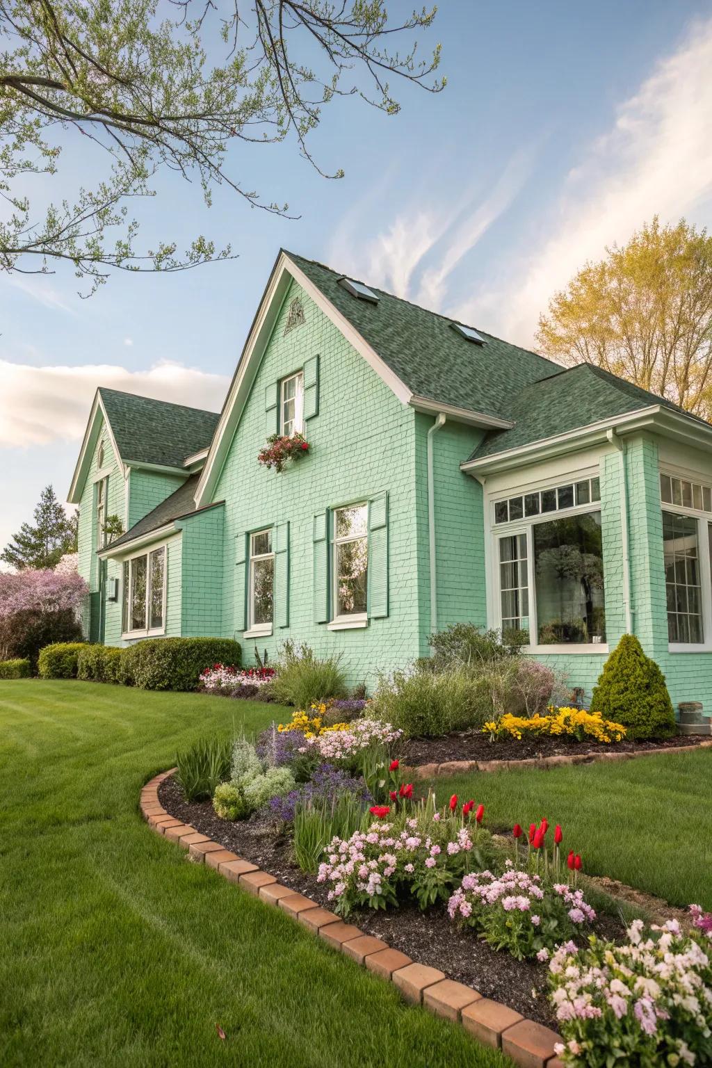 Mint green refreshes with a crisp, clean look.