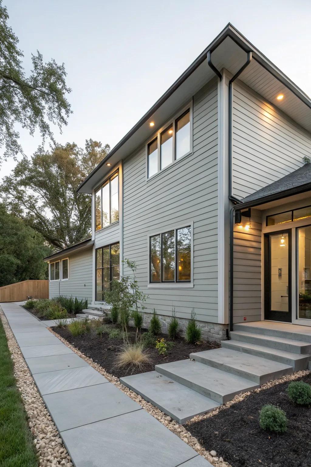 Sophisticated and modern: the allure of gray siding.