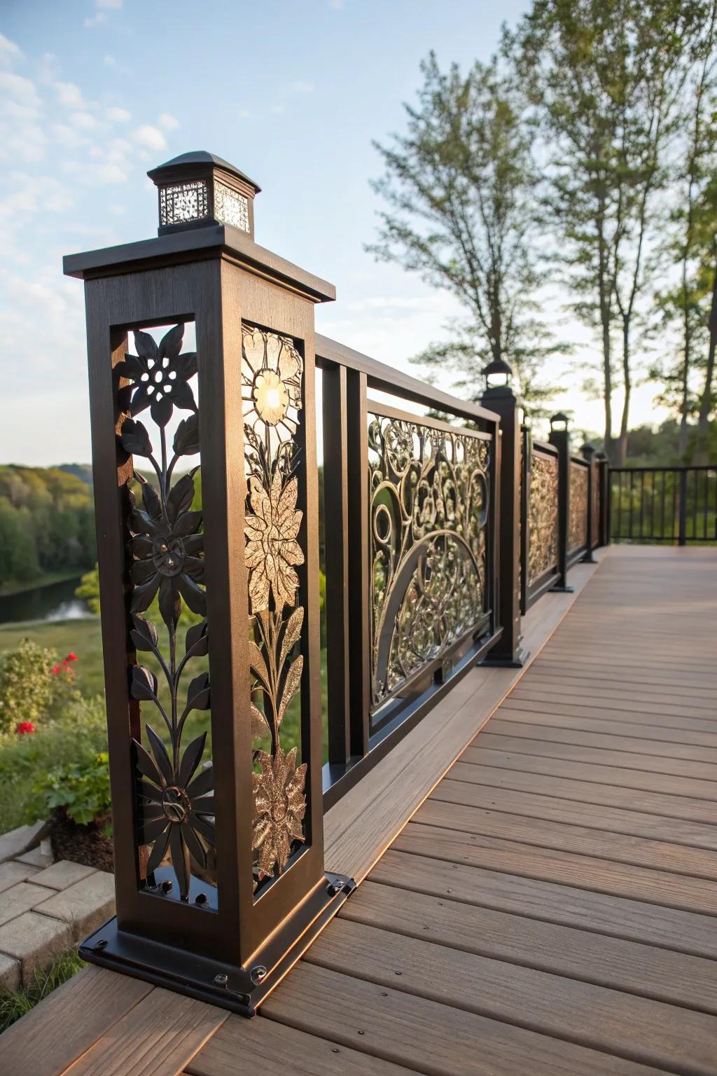 Intricate laser-cut metal caps for a unique flair.