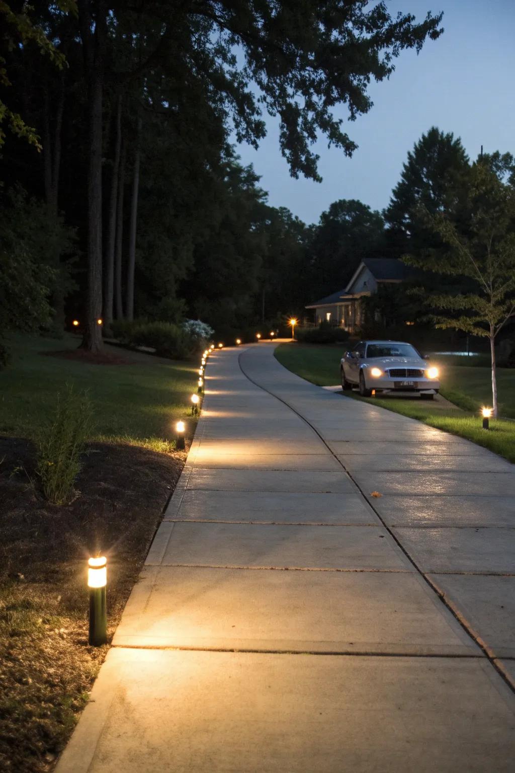 Motion-activated lights provide efficient and secure lighting.