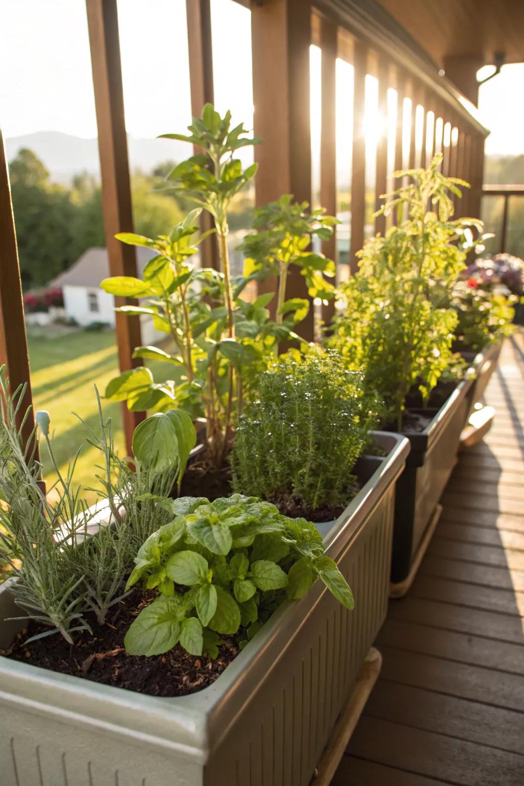 Reduce maintenance with convenient self-watering containers.