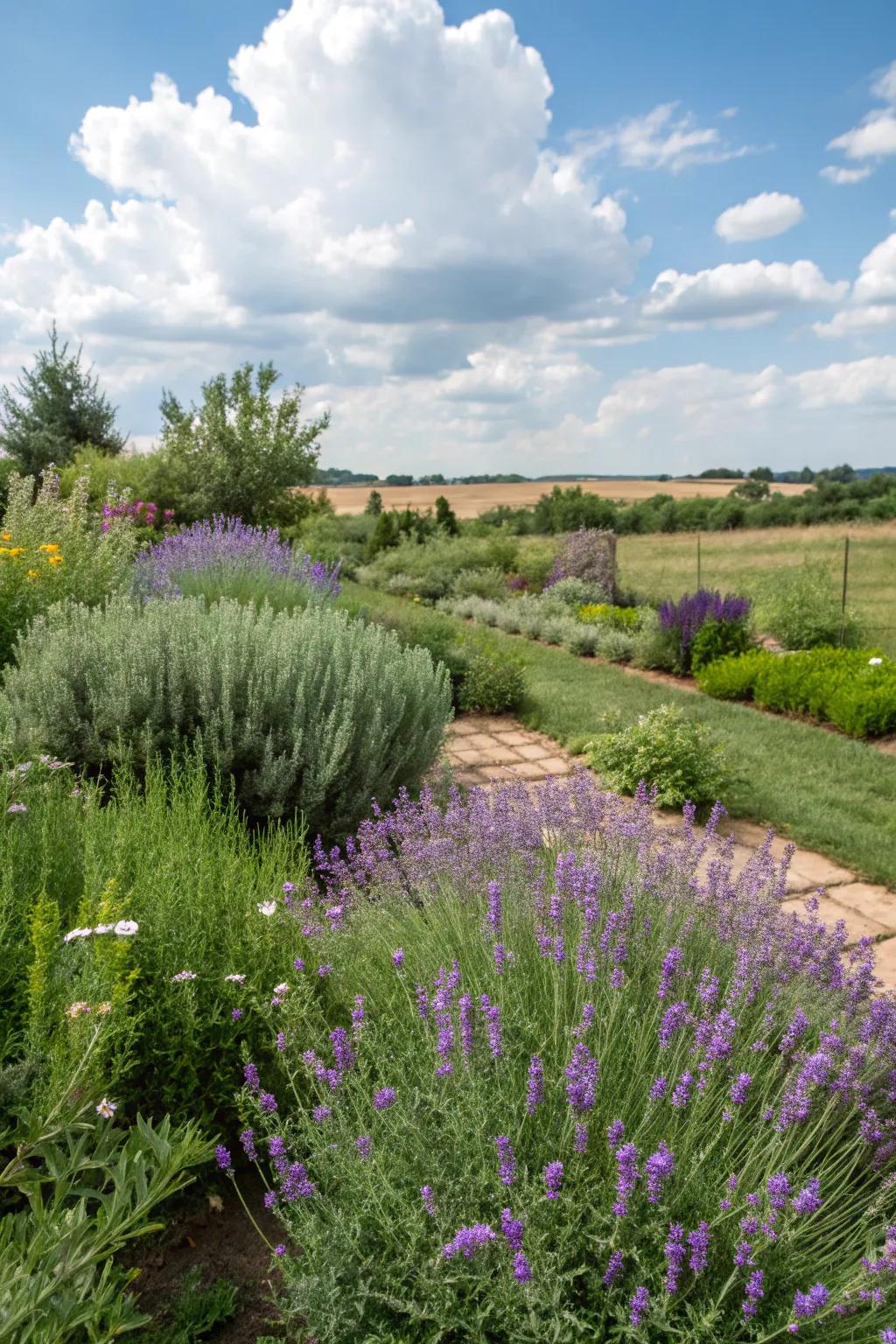 An aromatic herb garden adding scents and flavors to your yard.