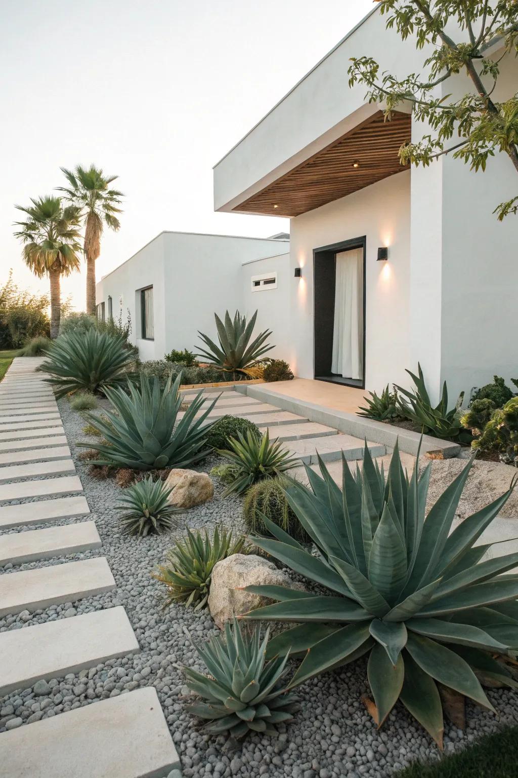 Achieve a minimalist look with agave.
