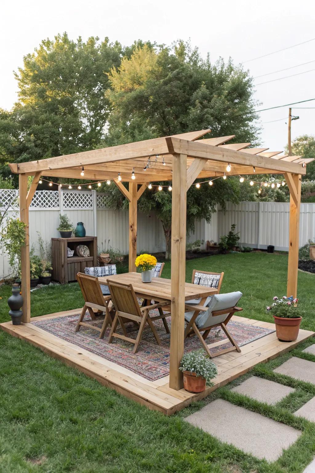 A budget-friendly DIY pergola perfect for any backyard.