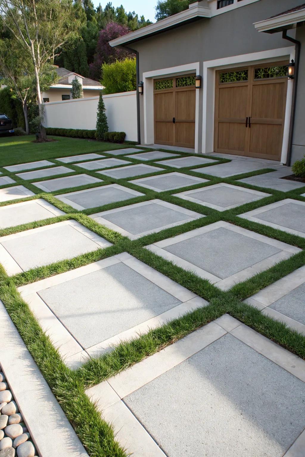 A structured geometric grid design.