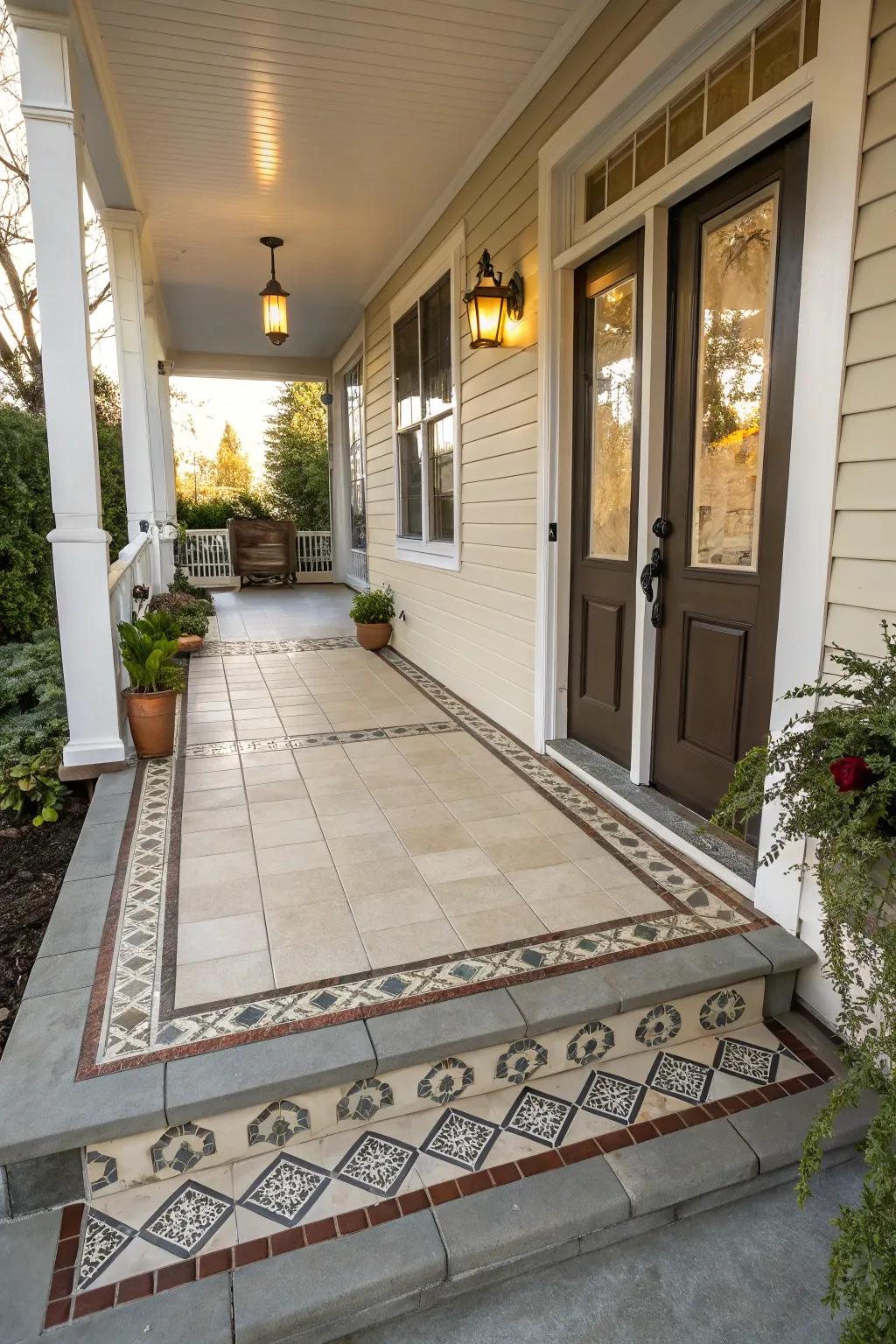 Decorative borders add definition and elegance.