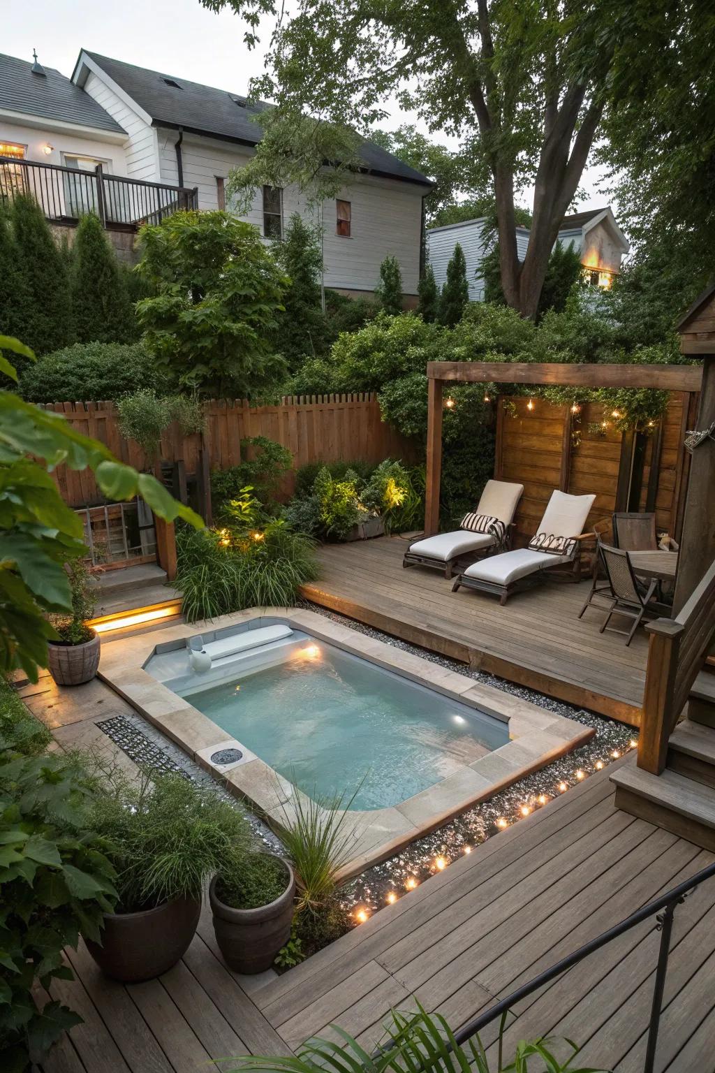 Compact spa integrations offer relaxation and luxury in small spaces.