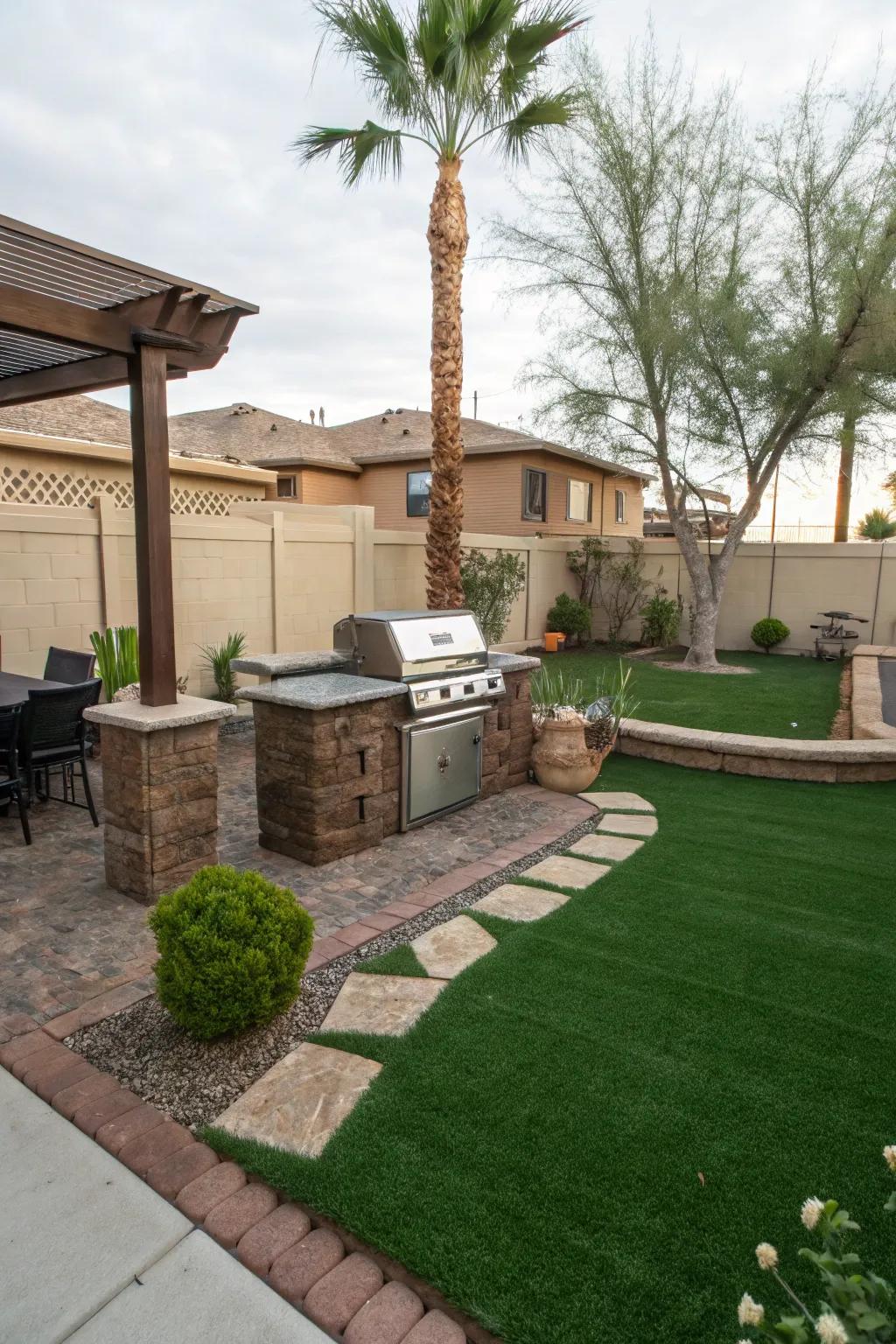 Enhance your outdoor cooking experience with a dedicated grill station.