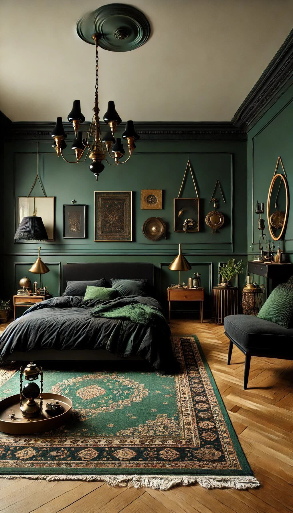 55+ Chic Black and Dark Green Bedroom Ideas for a Trendy Look (2025)