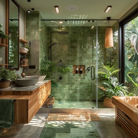 7+ New Bathroom Ideas in Green for a Refreshing Look