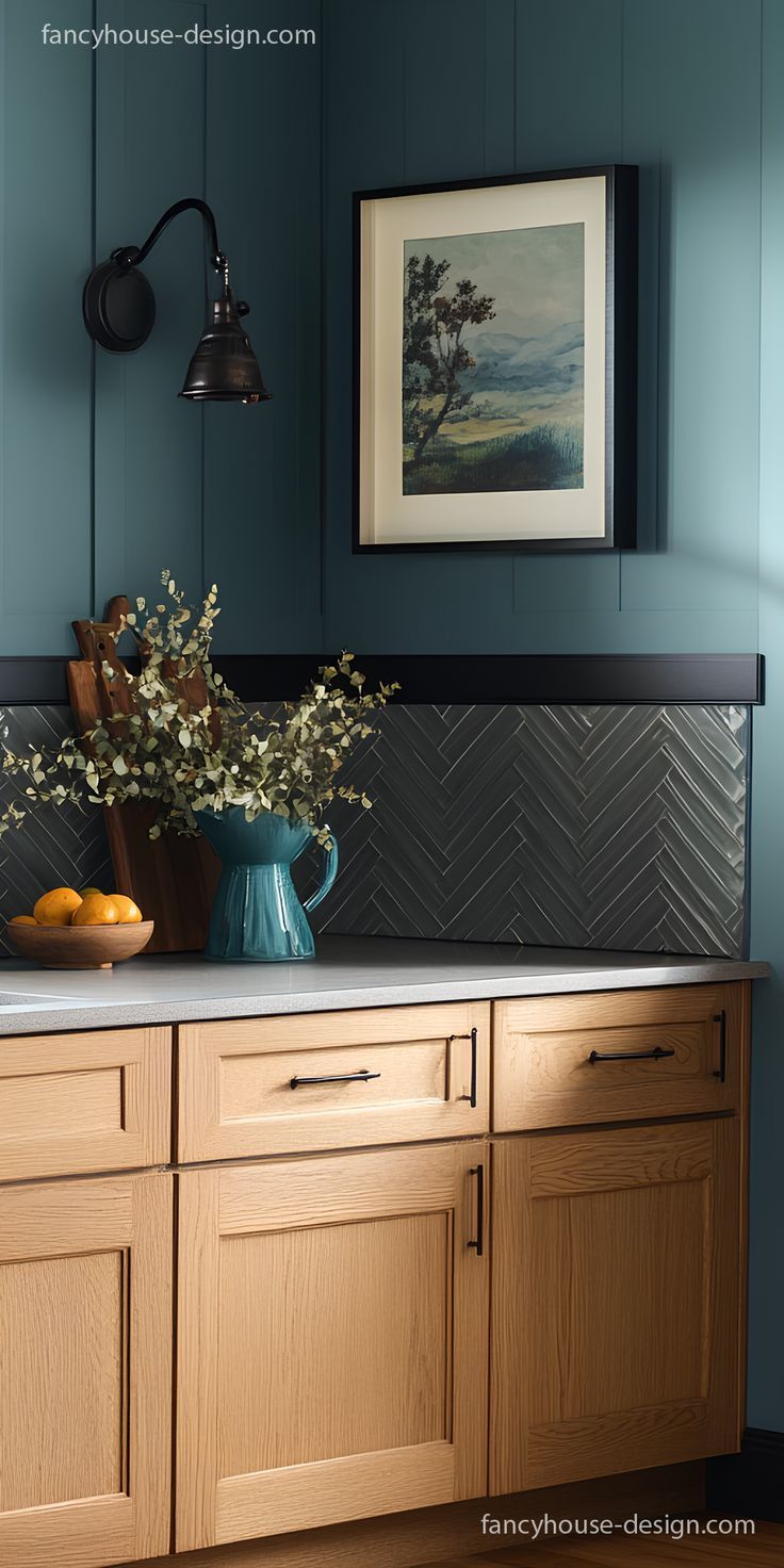 A revamped kitchen finds balance with the addition of wainscoting.