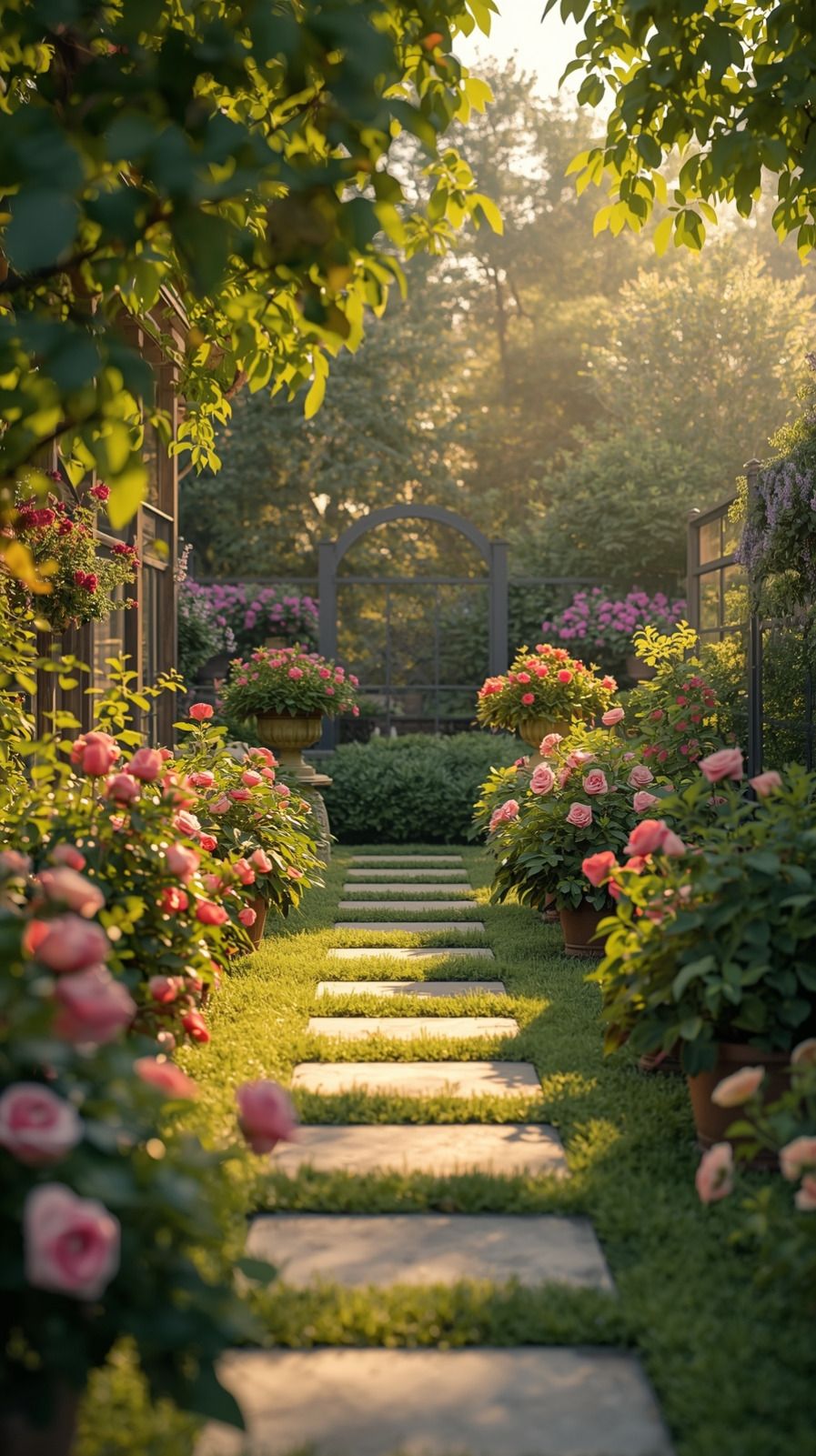 Beautiful Home Garden Scenery with Aesthetic Vibes