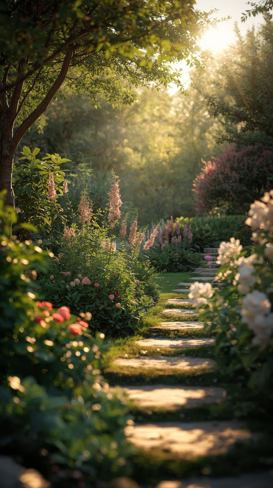 “Beautiful Realistic Flower Garden Aesthetic for Home Décor”