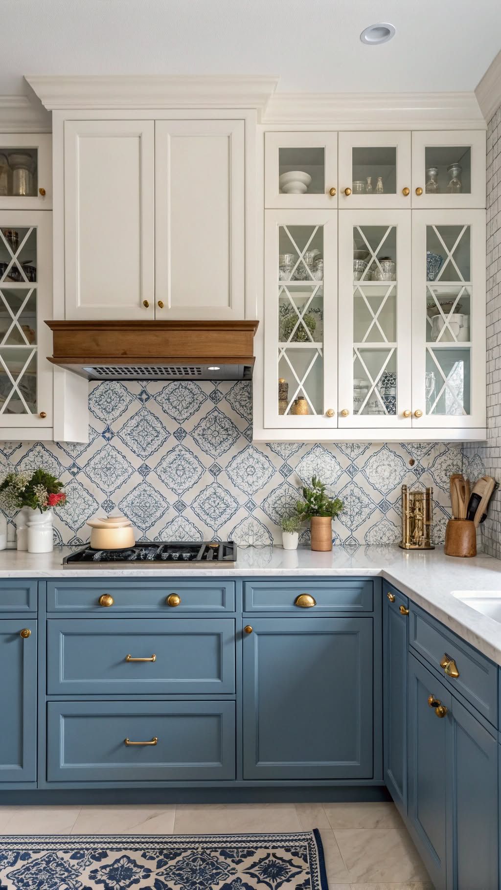 Blue French Country Kitchen Cabinets Color Pairings - Ceramific
