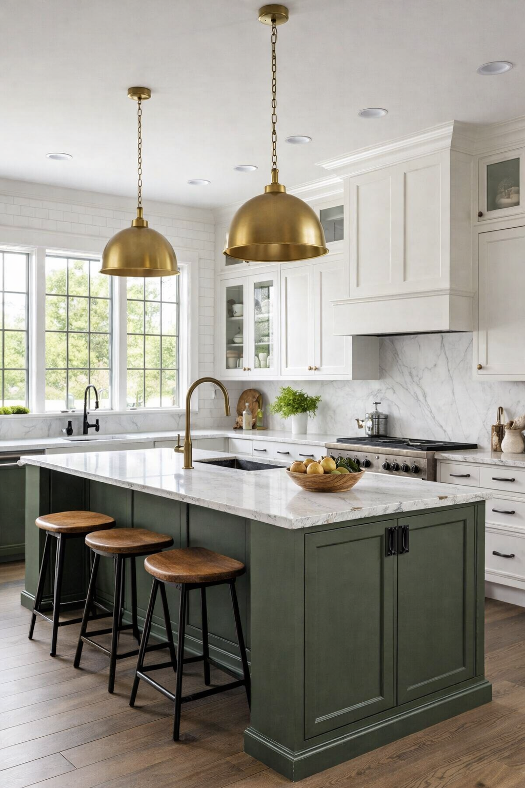 Breathtaking Green Kitchen Island Ideas for a Luxury & Modern Home