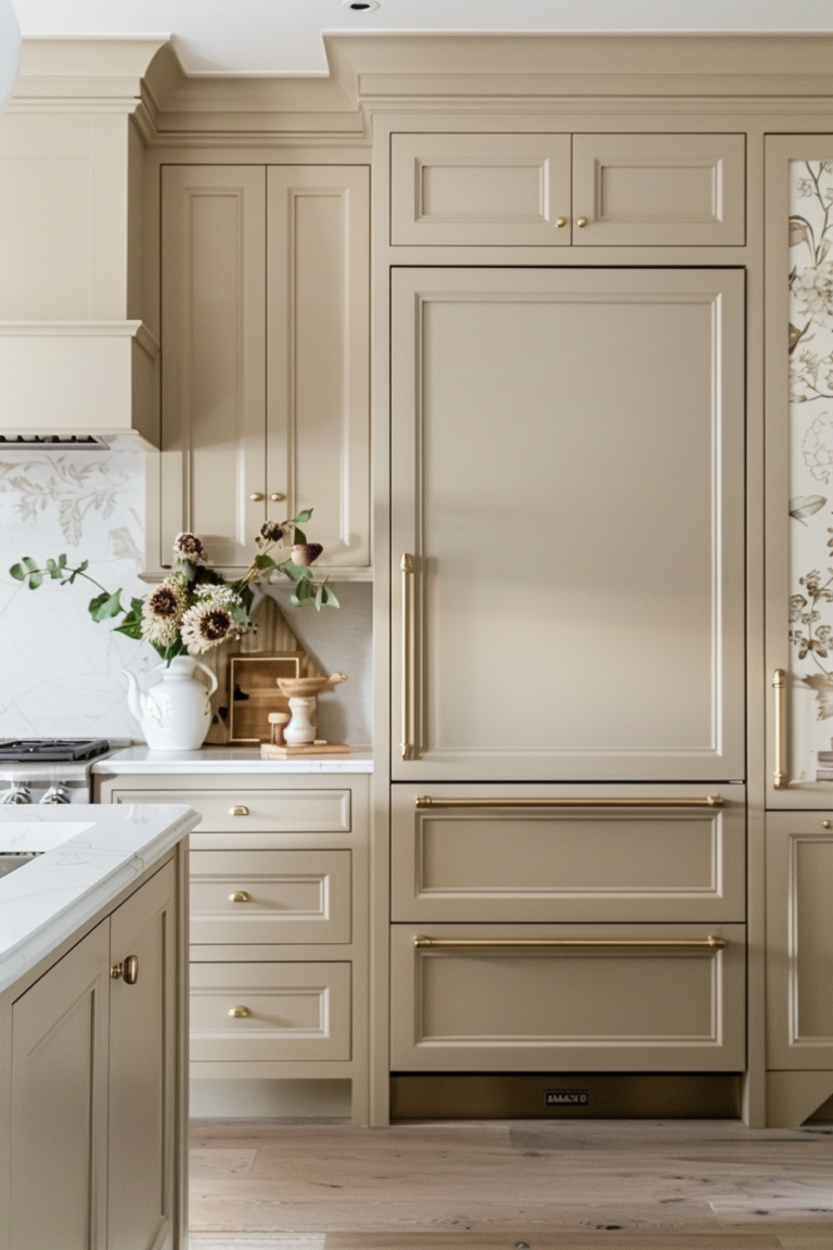 Cozy Beige Kitchen Cabinet Color Ideas